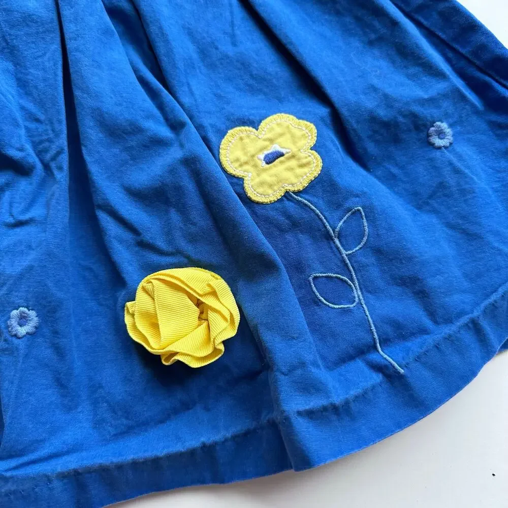 Adorable Gymboree Blue Floral Dress - 18-24 Months